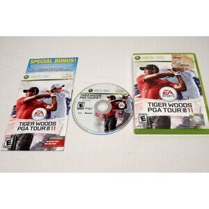 Tiger Woods PGA Tour 11 For Xbox 360 Golf Very Good with Papers